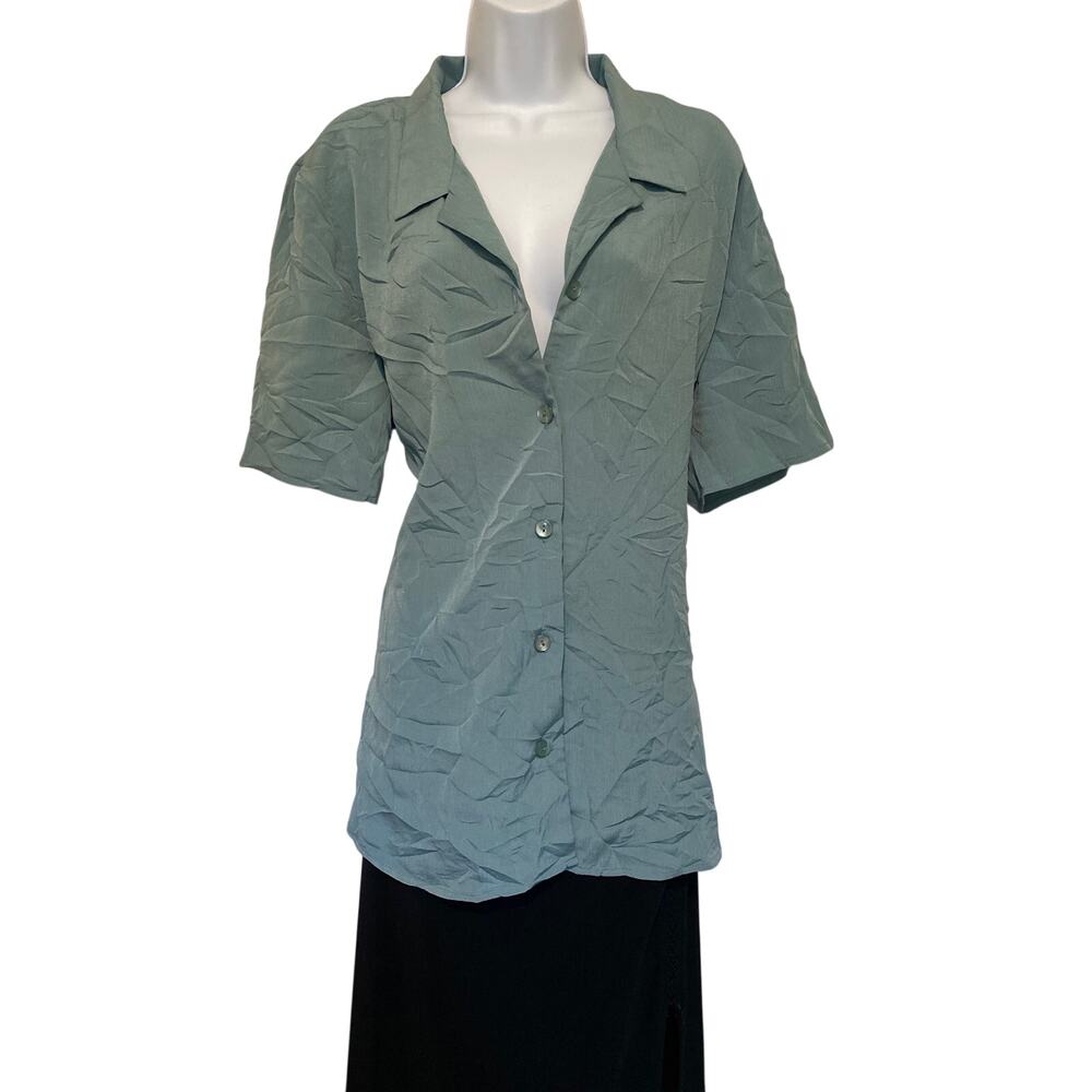 VTG Maggie Sweet Women's Plus Size XL Career Button Up Blouse Flowy Light Soft